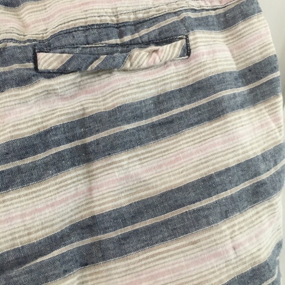 Saint Tropez West, Striped linen/cotton shorts. Size US 6 - Picture 4 of 10